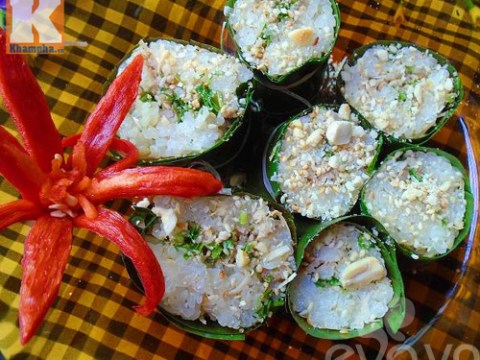 cach lam mon xoi cuon thit bam la mieng de an Cách làm món xôi cuộn thịt bằm lạ miệng, dễ ăn