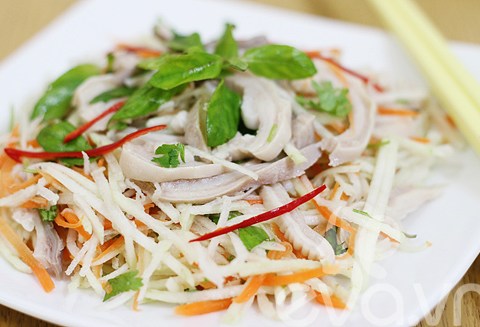 cach lam nom oi da day heo la mieng an choi Cách làm nộm ổi dạ dày heo lạ miệng ăn chơi