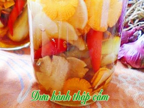 cach muoi dua hanh thap cam giai ngan ngay tet Cách muối dưa hành thập cẩm giải ngán ngày Tết