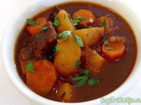 cach nau bo kho gung thom lung an khong bi ngan Cách nấu bò kho gừng thơm lừng, ăn không bị ngán