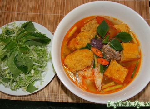 cach nau bun rieu cua dong Cách nấu bún riêu cua đồng