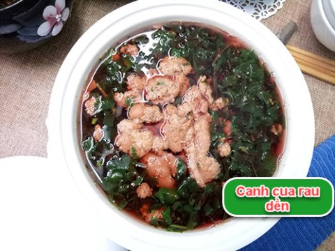 cach nau canh cua rau den ngot mat ngay he Cách nấu canh cua rau dền ngọt mát ngày hè