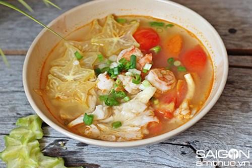 Cách nấu món canh chua tôm nấm mối cực hấp dẫn