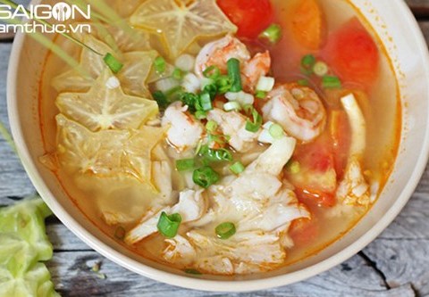 cach nau mon canh chua tom nam moi cuc hap dan Cách nấu món canh chua tôm nấm mối cực hấp dẫn