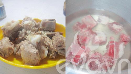 Canh chua bắp cải nấu sườn nóng hổi