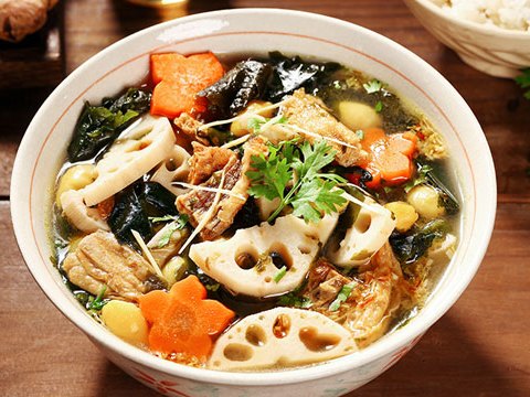 canh cu sen rong bien Canh củ sen rong biển