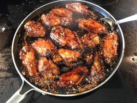 canh ga sot teriyaki Cánh gà sốt teriyaki