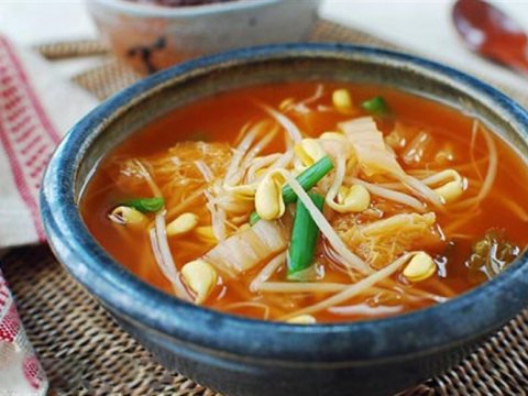 canh gia do kim chi don gian thom ngon ma khong ngan Canh giá đỗ kim chi đơn giản, thơm ngon mà không ngán