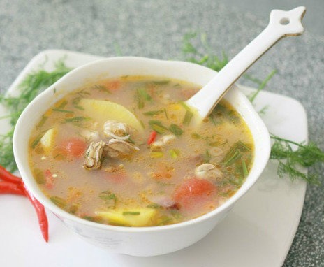 Canh hà biển nấu chua lạ miệng, bổ dưỡng