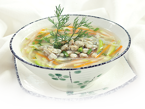 canh hen nau bau Canh hến nấu bầu