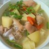 canh khoai tay mong gio Canh khoai tây móng giò