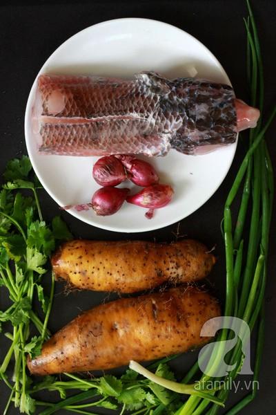 Canh khoai từ nấu cá lóc ngọt thơm hấp dẫn