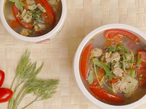 canh ngao nau dua chua chua ngon tuyet Canh ngao nấu dứa chua chua ngon tuyệt