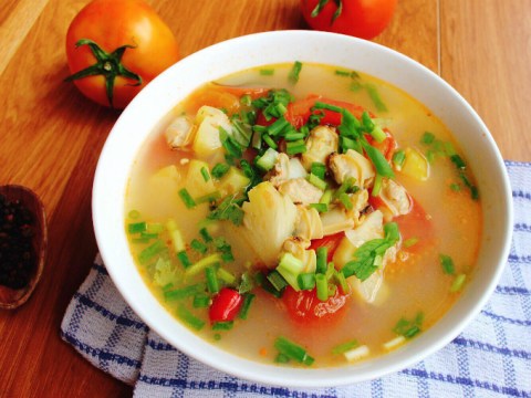 canh ngao nau dua chua ngot hao com Canh ngao nấu dứa chua ngọt hao cơm