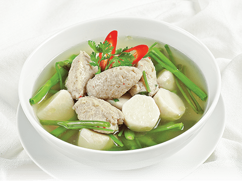 canh rau muong khoai so Canh rau muống khoai sọ