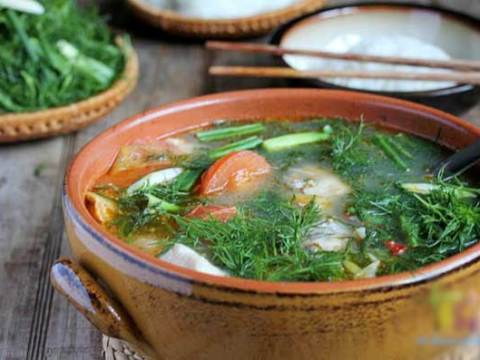 canh rieu ca nau me Canh riêu cá nấu mẻ