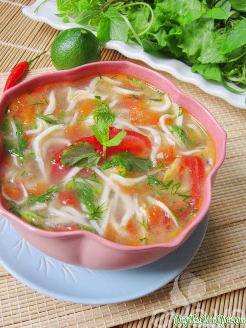 Canh riêu cá ngần chua chua ngon cơm