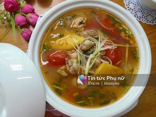 Canh riêu hàu chua chua, béo ngậy đầy bổ dưỡng