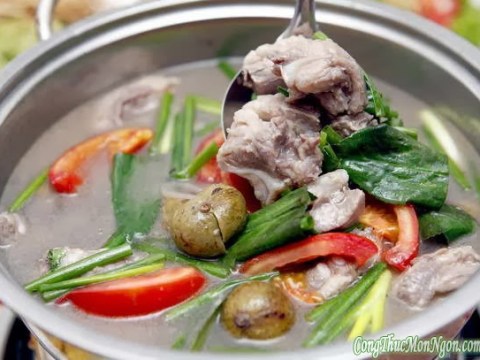 canh suon nau chua Canh sườn nấu chua