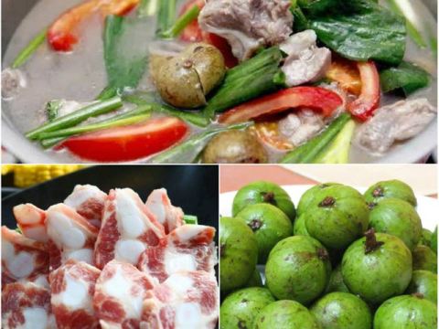 canh suon nau sau chua diu mat cho bua com ngay he Canh sườn nấu sấu chua dịu mát cho bữa cơm ngày hè