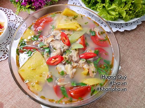 Canh trùng trục nấu dứa chua ngon cho ngày hè