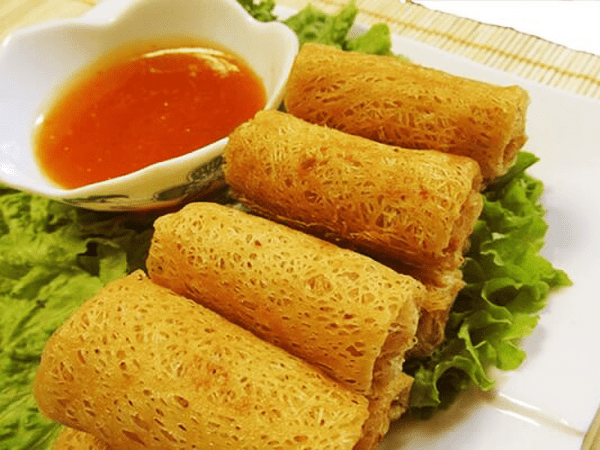 Chả giò chay vỏ bánh rế thơm giòn