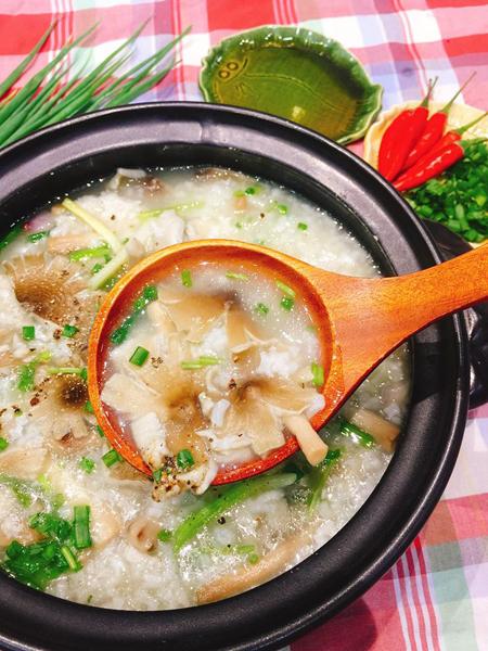 Cháo nấm mối ngọt thơm, thanh đạm