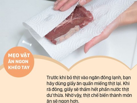 chi dung 1 to khan giay thoi cung co the khien ca thit rau cu tuoi ngon het nac Chỉ dùng 1 tờ khăn giấy thôi cũng có thể khiến cá, thịt, rau củ tươi ngon hết nấc