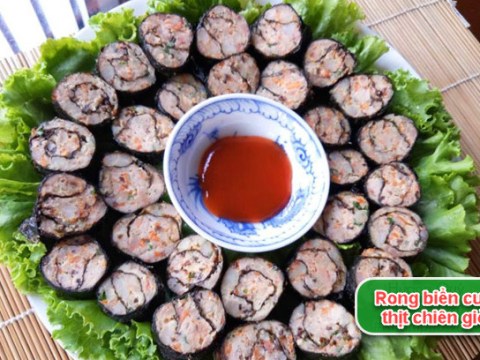 chu nhat thanh thoi me ra tay co ngay mon rong bien cuon tom thit chien gion Chủ nhật thảnh thơi, mẹ ra tay có ngay món rong biển cuộn tôm thịt chiên giòn