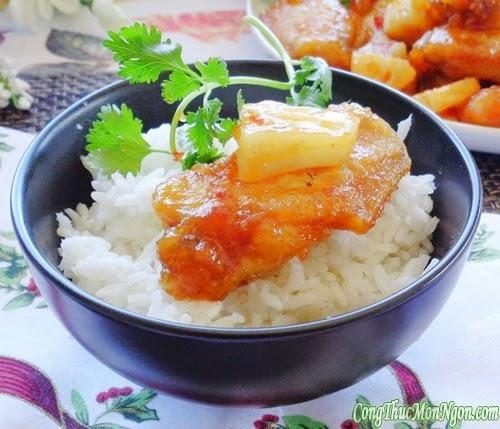 Công thức làm món cánh gà xào dứa