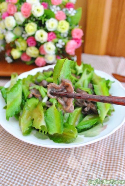 Công thức món đậu rồng xào mề chim