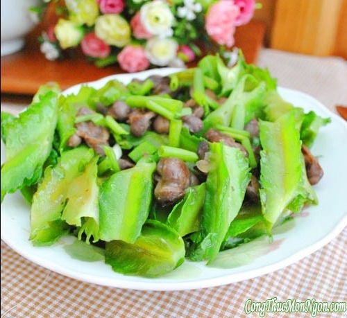 Công thức món đậu rồng xào mề chim
