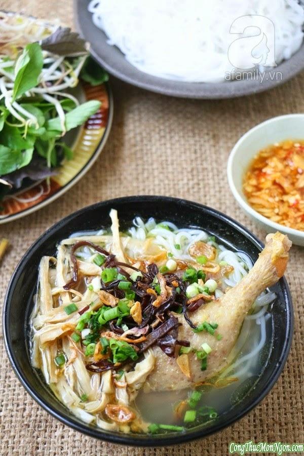 Công thức nấu món Bún măng vịt mát lành