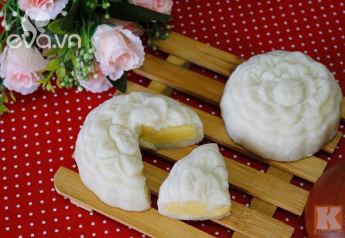 Đón Trung thu với bánh dẻo nhân đậu xanh trắng ngần
