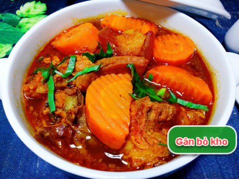 gan bo kho ham mem ngam vi dam da tuyet ngon Gân bò kho hầm mềm, ngấm vị đậm đà tuyệt ngon