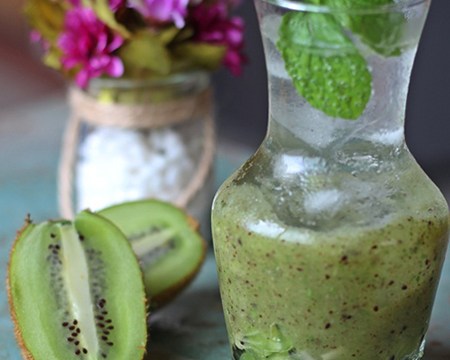 giai khat voi kiwi soda thom mat Giải khát với kiwi soda thơm mát