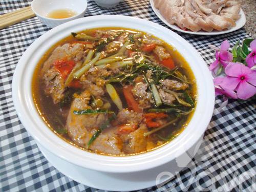 Giản dị với canh cua rau rút