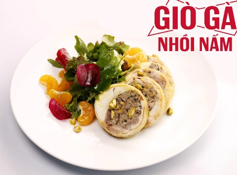 gio ga nhoi nam la mieng cho mam co ngay tet Giò gà nhồi nấm lạ miệng cho mâm cỗ ngày Tết