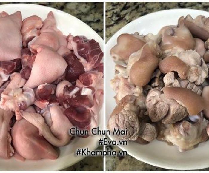 Giò heo kho nước dừa dai giòn, đậm đà bao nhiêu cơm cũng hết