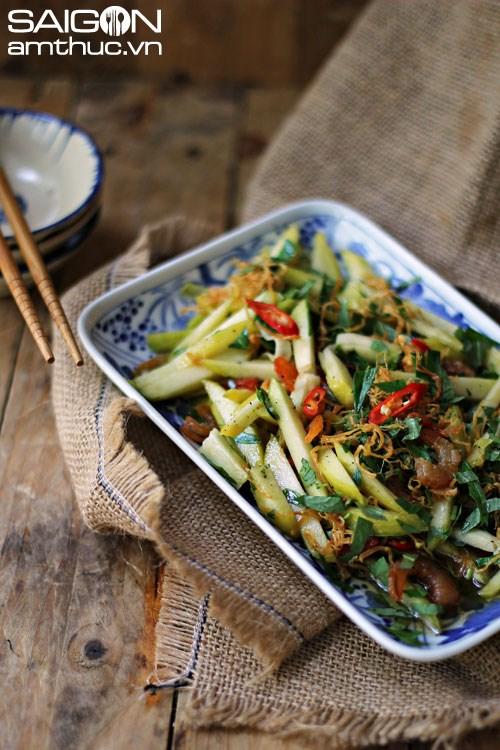 Gỏi cóc xanh tôm khô ngon giòn hấp dẫn