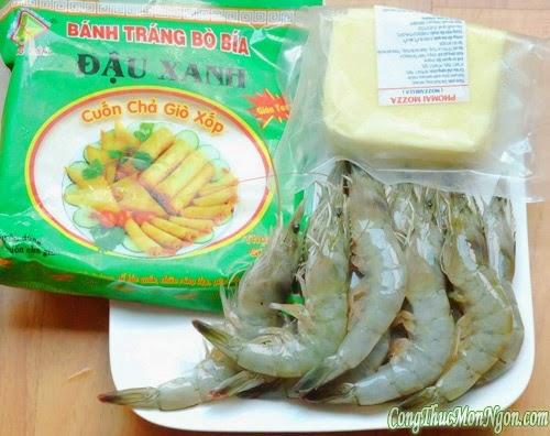 Hấp dẫn với tôm cuộn phô mai chiên giòn