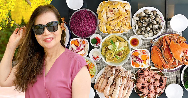 hoa mat voi mam com gia dinh ngay nghi le cua ba me dam het phan thien ha s "Hoa mắt" với mâm cơm gia đình ngày nghỉ lễ của bà mẹ đảm hết phần thiên hạ: Sơn hào hải vị không thiếu món gì!