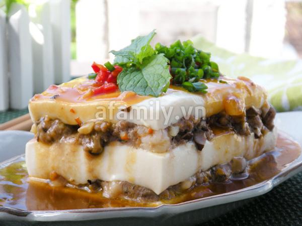 Hướng dẫn làm món đậu phụ non hấp tôm thịt