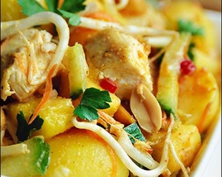 huong dan lam mon salad ga kieu indonesian Hướng dẫn làm Món salad gà kiểu Indonesian