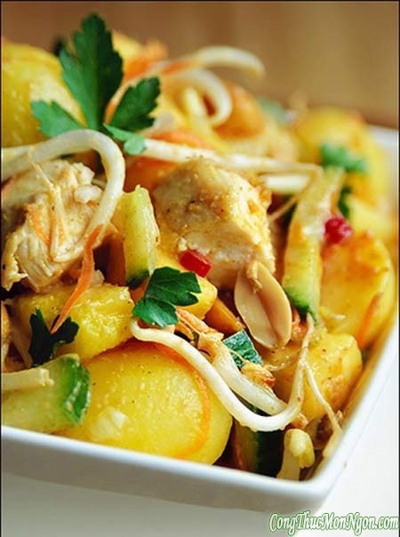 Hướng dẫn làm Món salad gà kiểu Indonesian