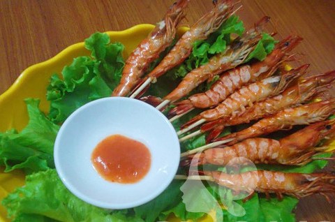 huong dan lam mon tom nuong cay Hướng dẫn làm món tôm nướng cay