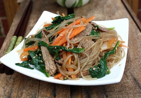 japchae mien tron han quoc Japchae - miến trộn Hàn Quốc