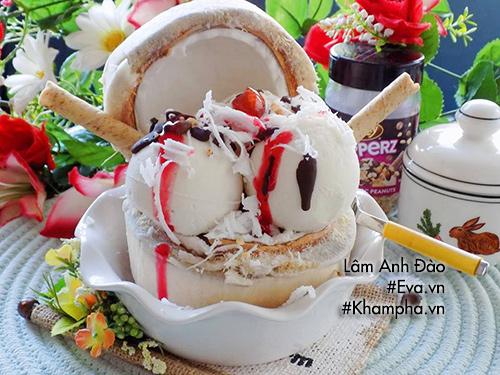 Kem dừa thơm mát, lạnh tê lưỡi cho ngày hè