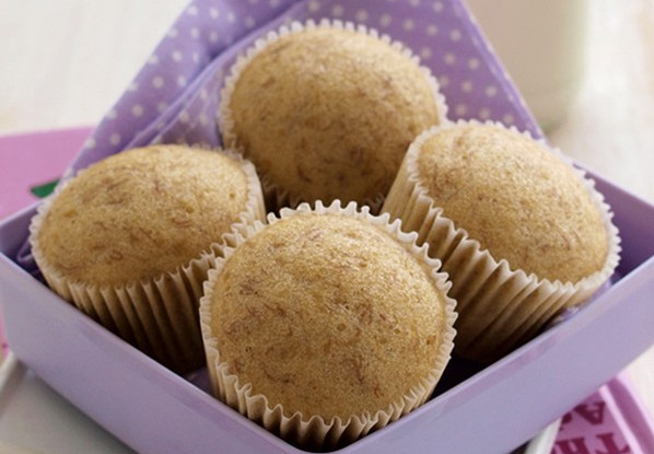 Không cần lò nướng, làm bánh muffin chuối mềm thơm