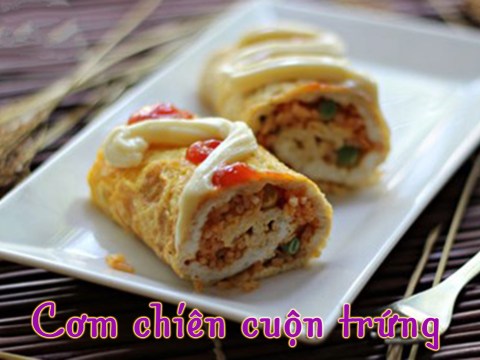 la mieng ngon mat com chien cuon trung kieu han quoc Lạ miệng ngon mắt cơm chiên cuộn trứng kiểu Hàn Quốc